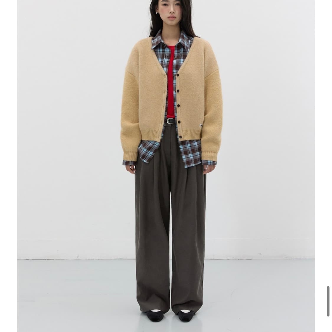 미치코런던 코시노 헤비 울 니트 가디건 상품이미지2