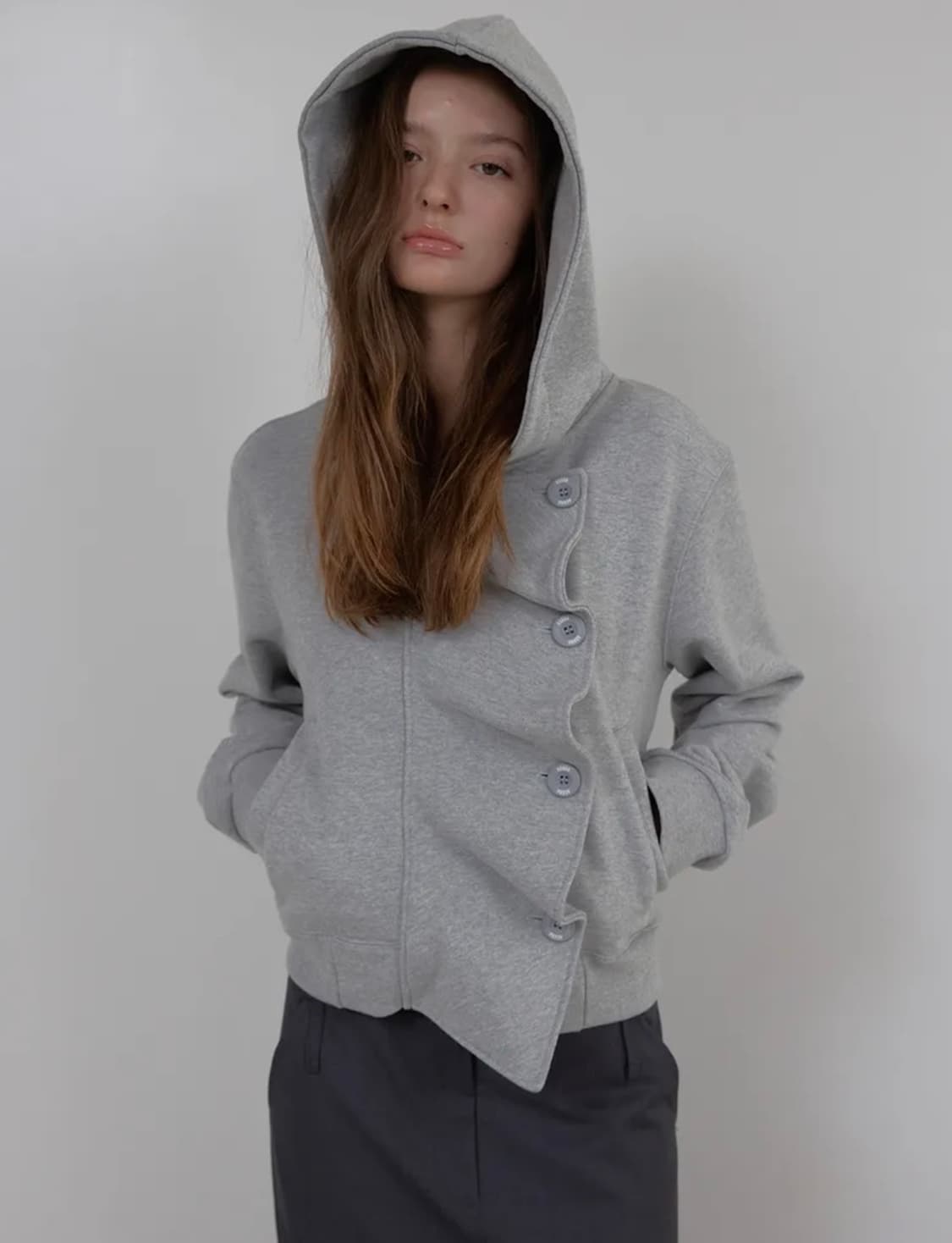 WAVE BUTTON HOOD ZIP UP 아수라 후드집업 상품이미지1