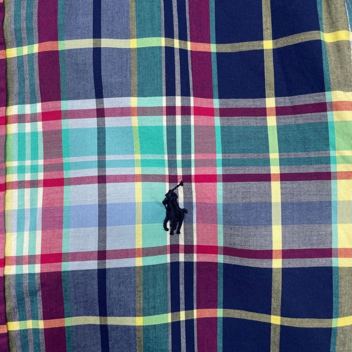 RALPH LAUREN 깅엄체크 셔츠 블루 L(14-16) 상품이미지2