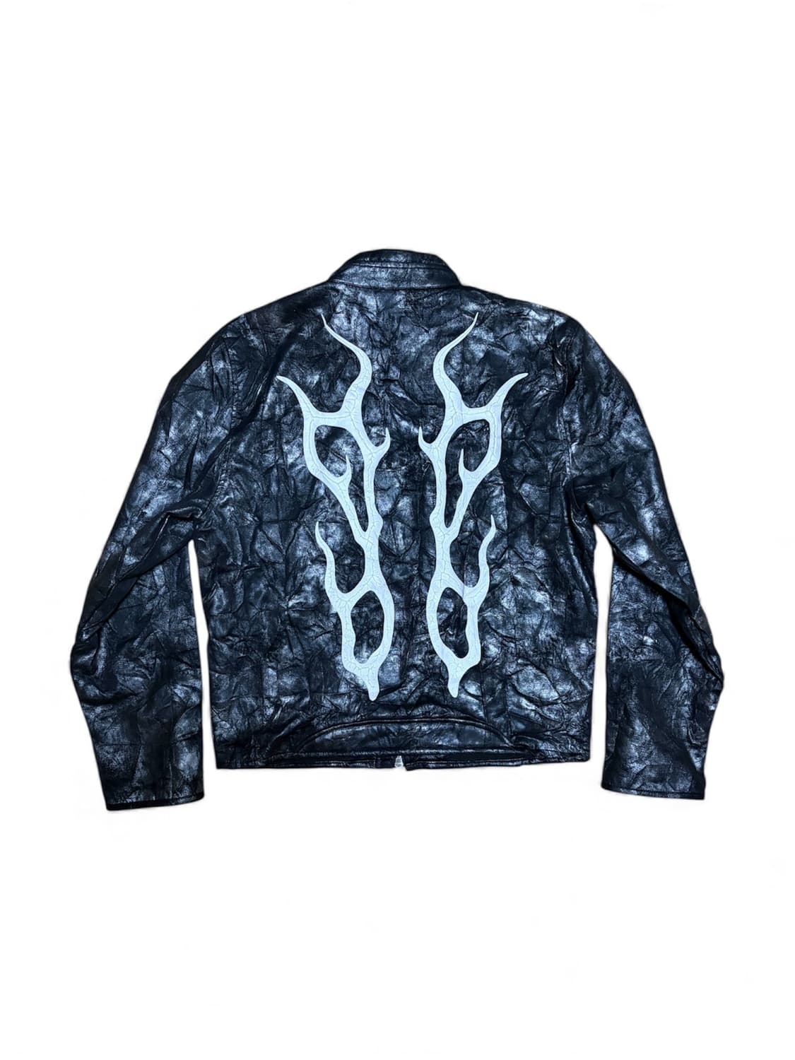 DND4DES PU레더 그래픽 모터사이클 자켓 (블랙) 상품이미지2