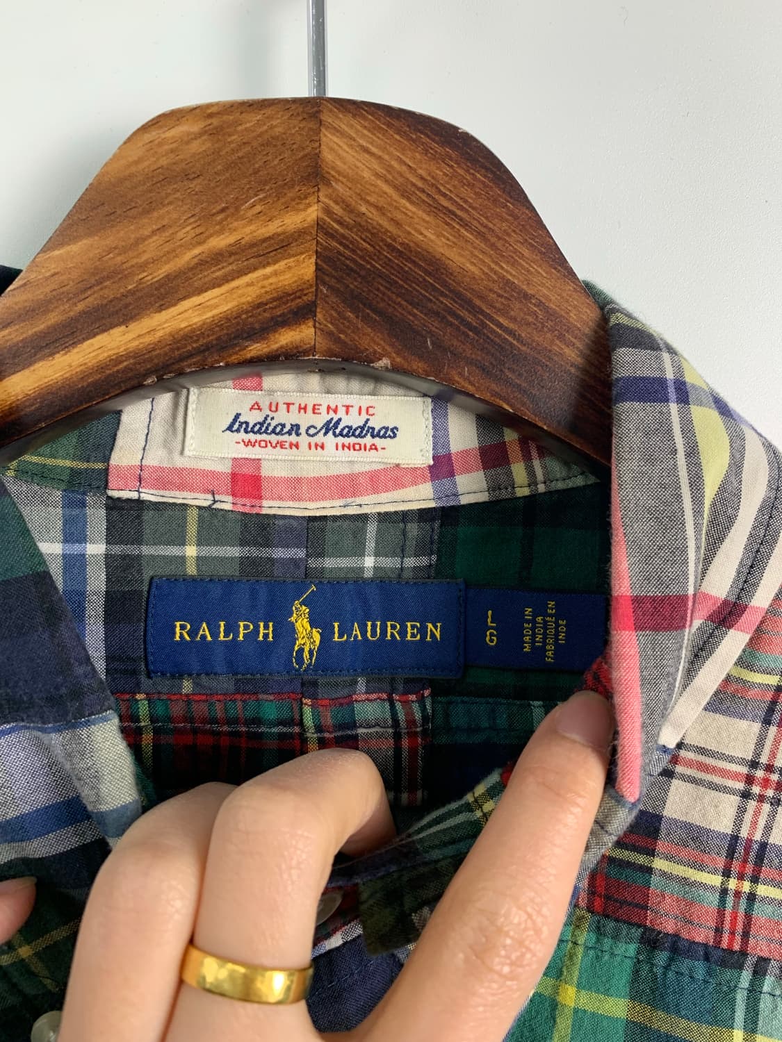 폴로 랄프로렌 신형 마드라스 패치워크 셔츠 상품이미지6