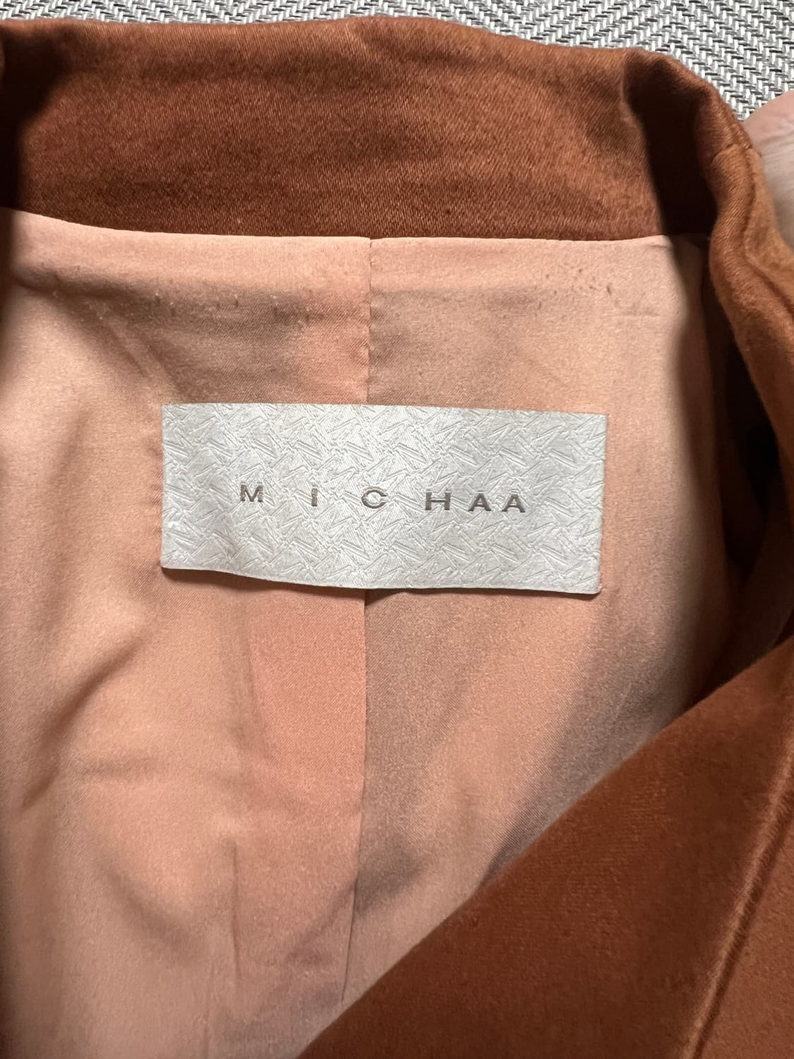 미샤 MICHAA 브라운 면 자켓 정품 상품이미지3