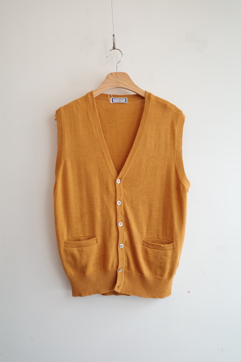 90s YvesSaintLaurent 입생로랑 빈티지 울&린넨 베스트 상품이미지1