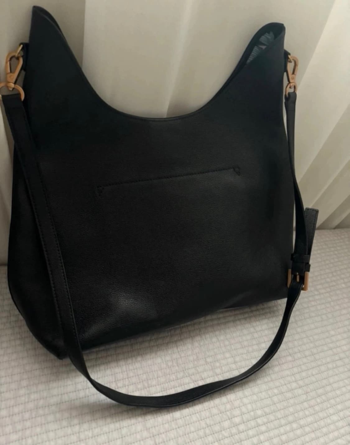 (정품) 쿠론 소가죽 숄더백 블랙 상품이미지3