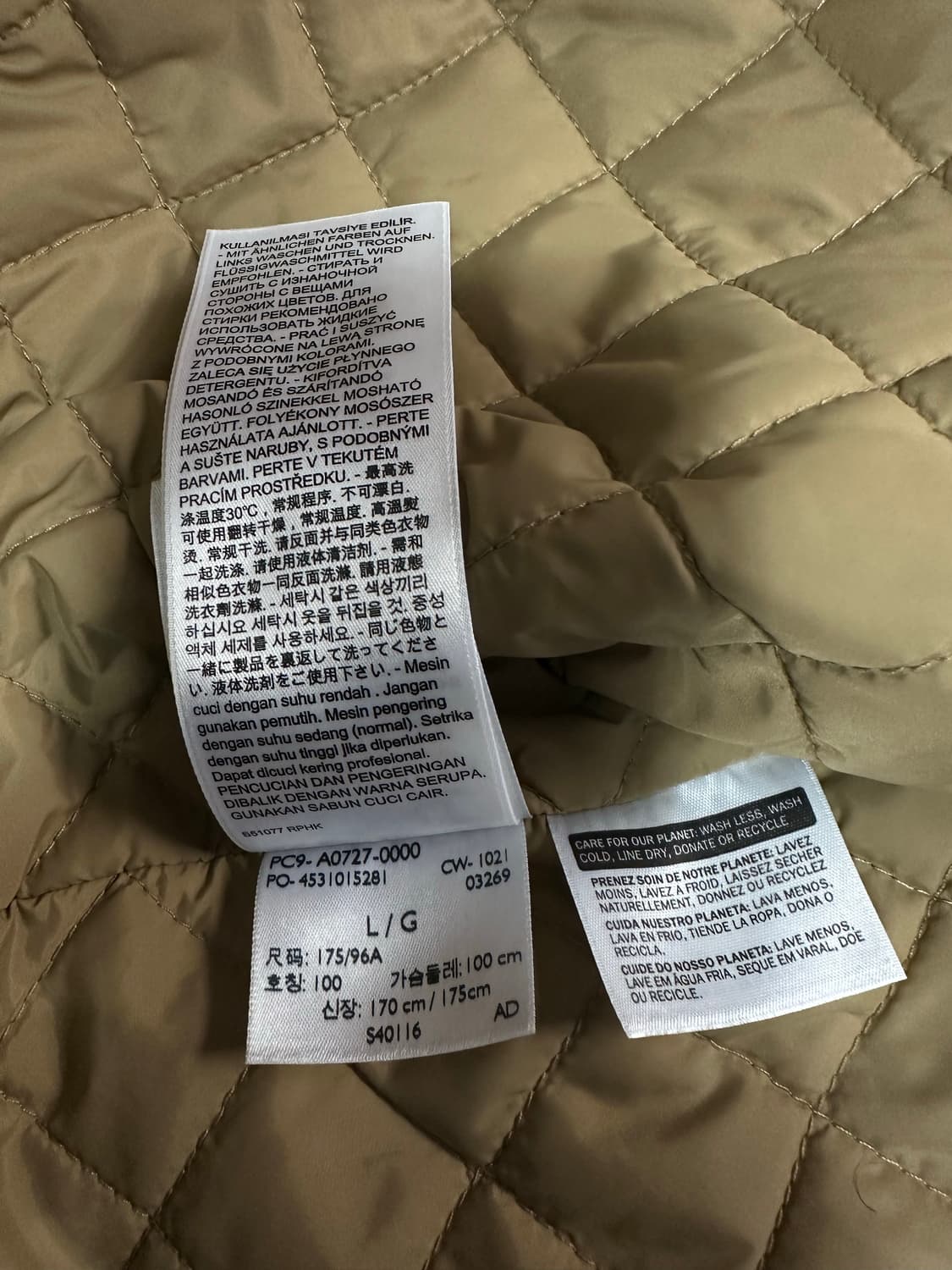 리바이스 데님 퀼팅 워크 자켓 L 상품이미지6