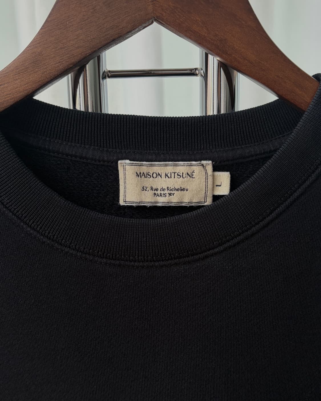 [L]메종 키츠네 트리컬러 폭스 패치 맨투맨 black 상품이미지7