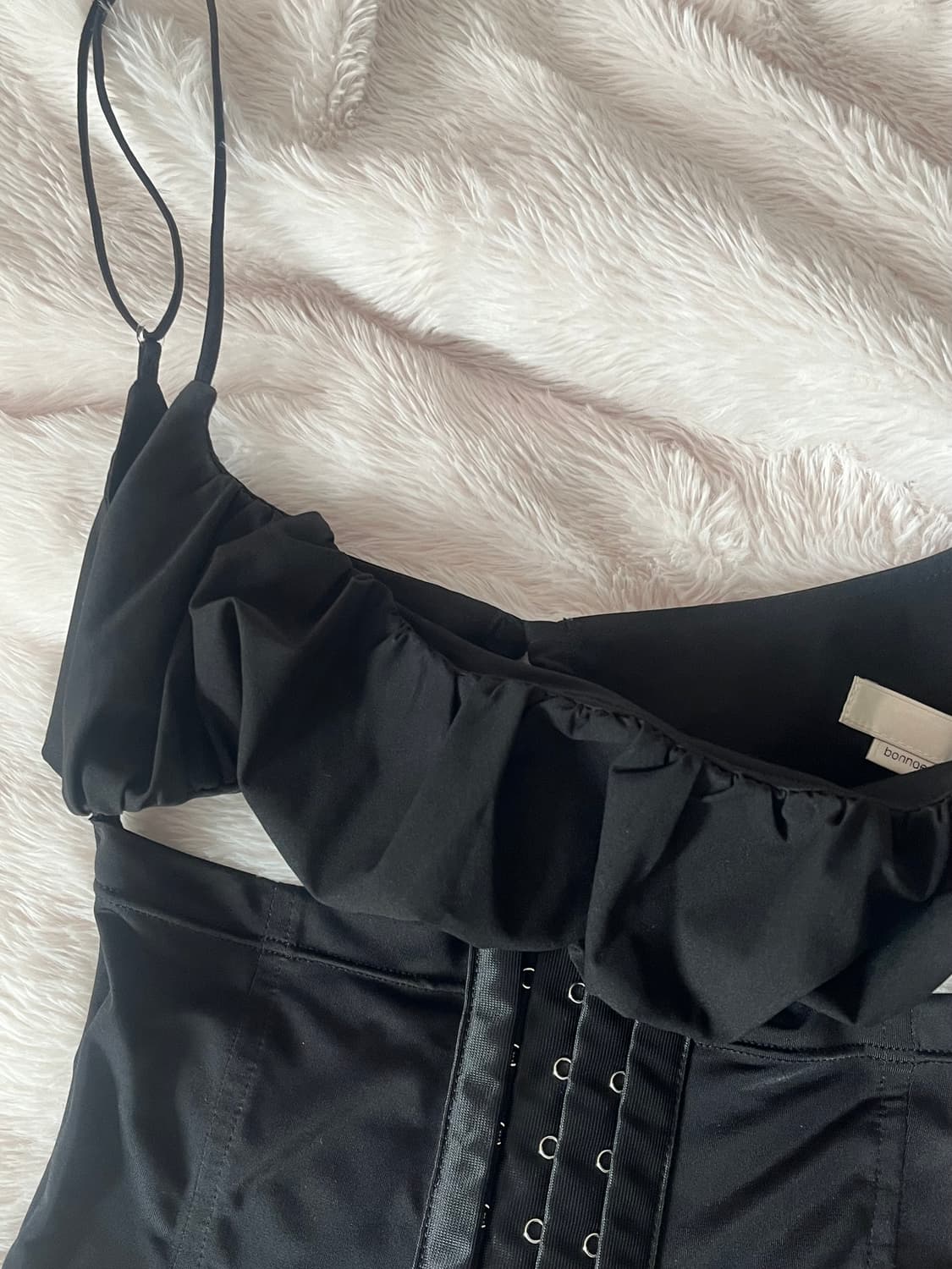 본네 bonnae Lace-up corset top (Black) 상품이미지6