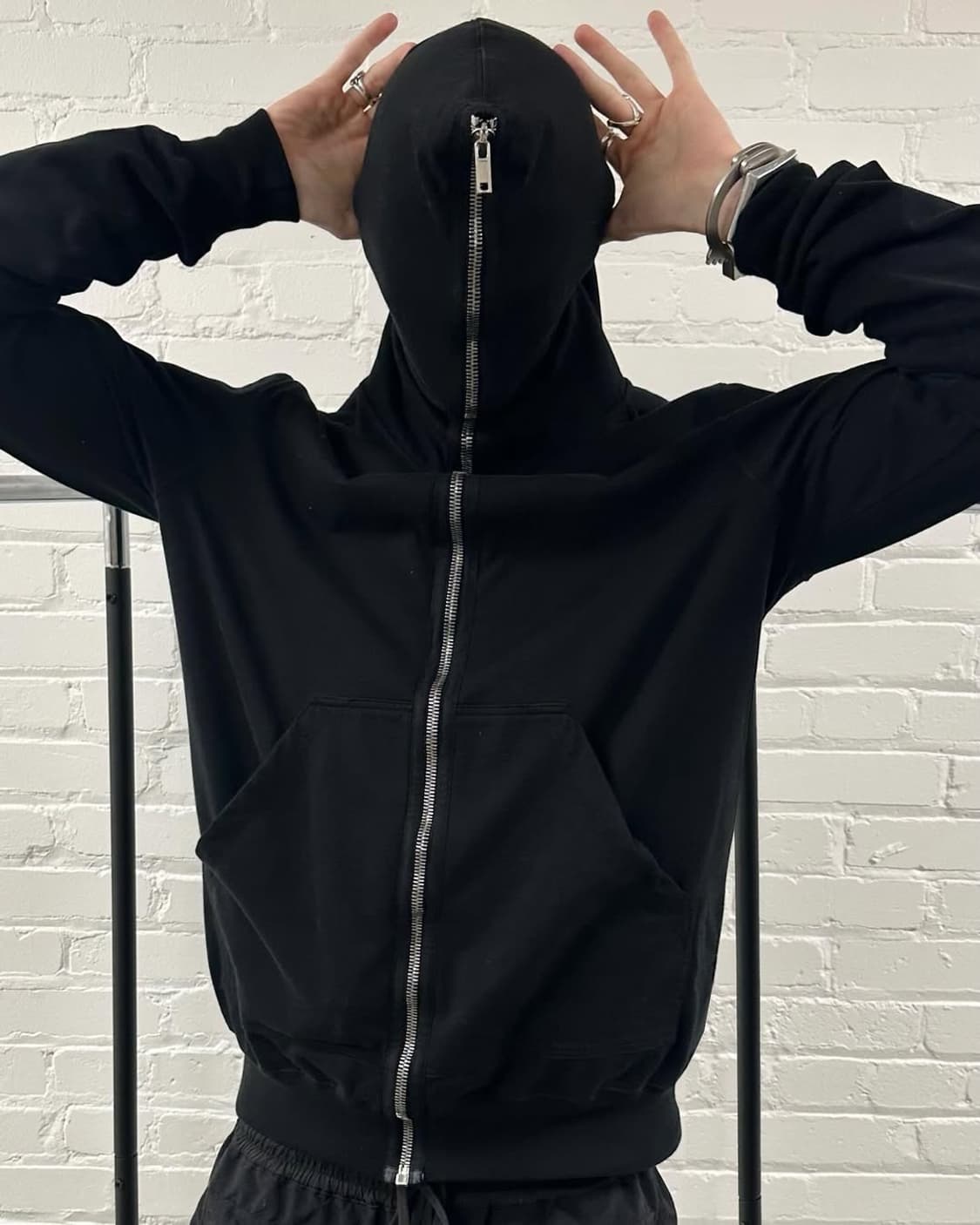 릭오웬스 13FW 다크쉐도우 김프 후드집업 블랙 상품이미지9