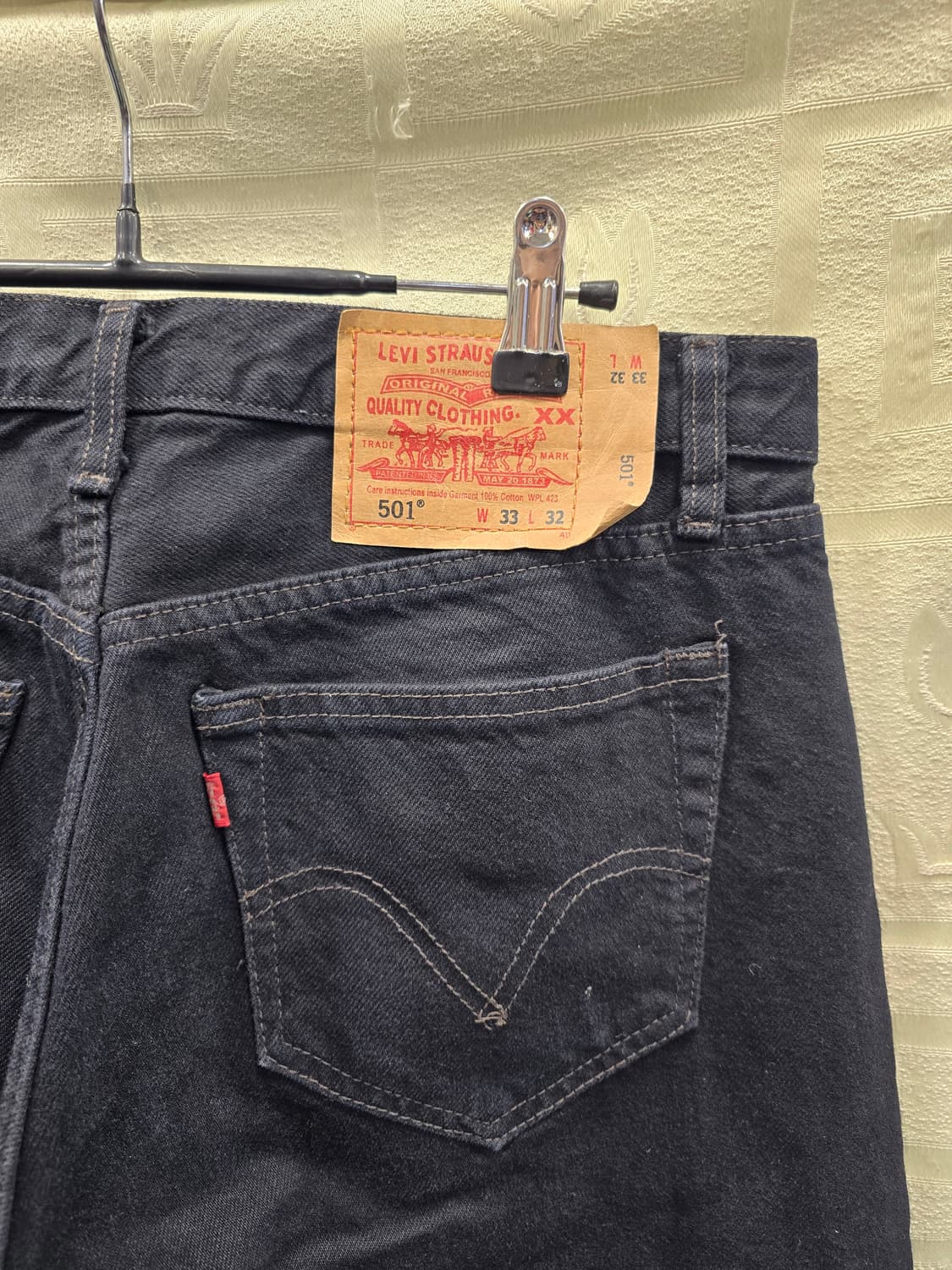 리바이스 501 블랙 데님 청바지 32~33 상품이미지6