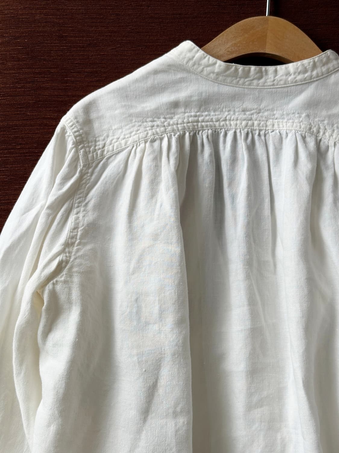 Natural linen design wrap shirt 상품이미지6