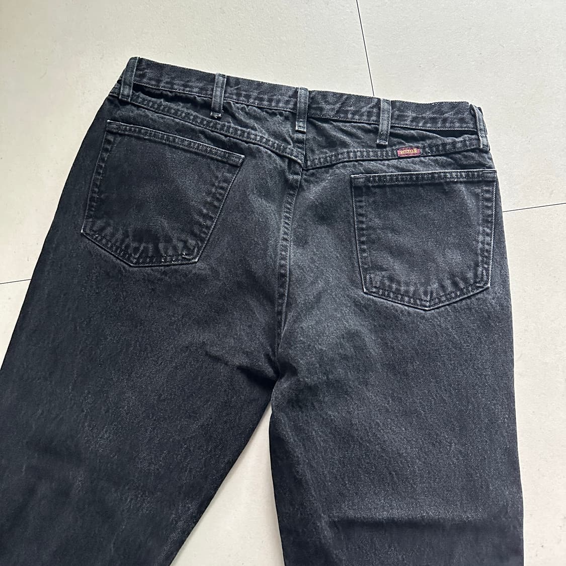 빈티지 러슬러 RUSTLER 흑청 데님 팬츠 38x29 상품이미지6