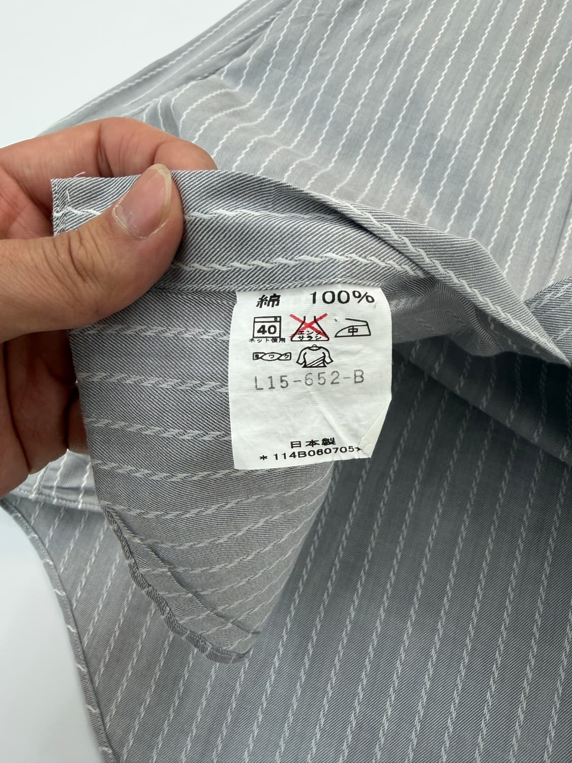 랑방 컬렉션 스트라이프 그레이 셔츠 상품이미지5