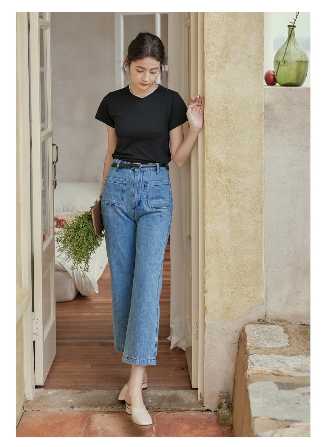 르니나 AVELINE 플레어 데님 팬츠 S 상품이미지2