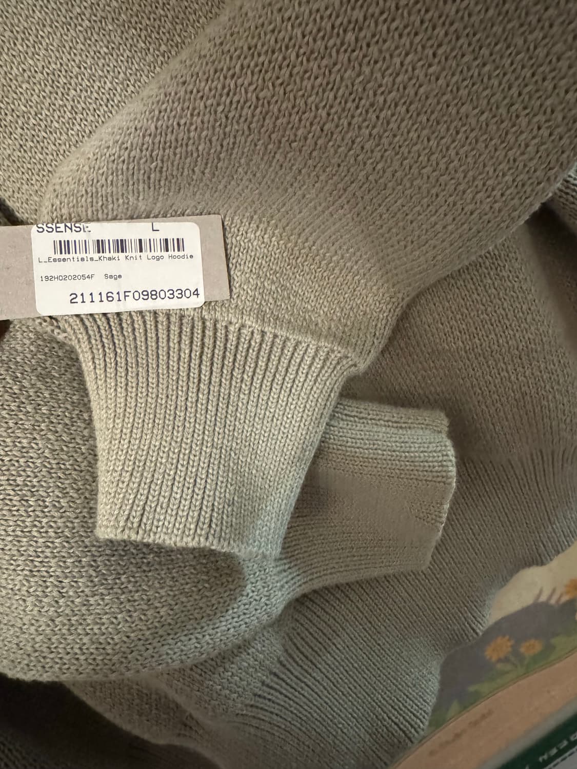에센셜 피오갓 니트 후드 토프 타우페 L 택달린 새제품 상품이미지7