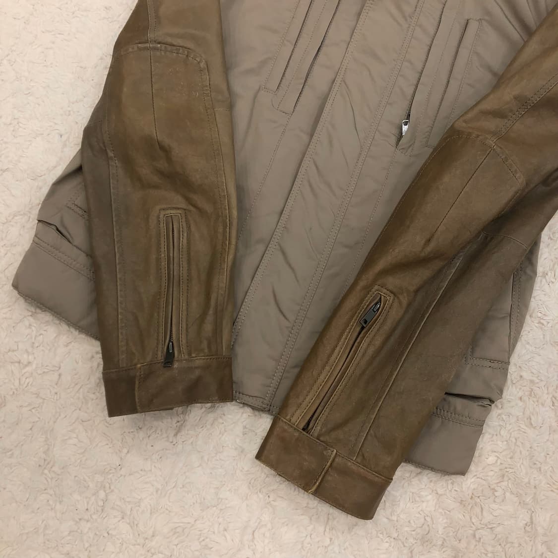 솔리드옴므 우영미 양가죽 레더암 바이커 가죽 자켓 상품이미지4