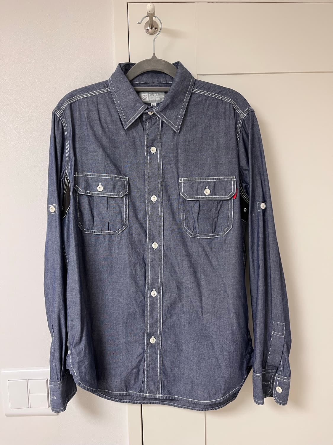 Stussy 스투시 샴브레이 워크셔츠 m 상품이미지1