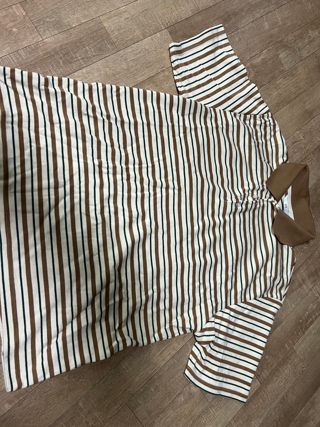 stu 스트라이프 카라 반팔티셔츠 L 사이즈 상품이미지4