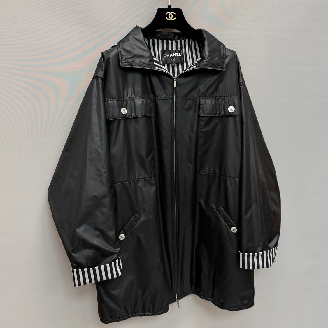샤넬 블랙 나일론 코코 비치 쉘 파카 재킷( 여성 오버핏 ) 상품이미지2