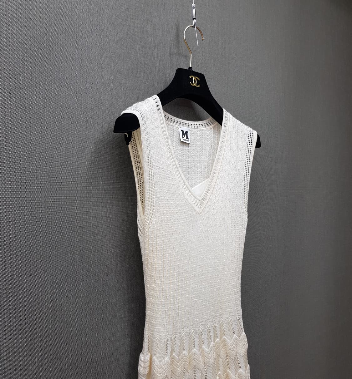 미쏘니 셰브런 니트 슬리브리스 원피스 40사이즈 상품이미지3