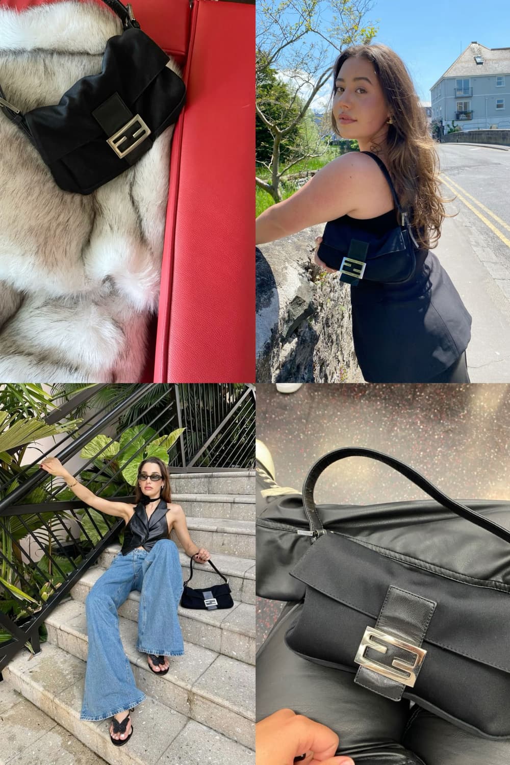 펜디 나일론 바게트백 블랙 상품이미지2