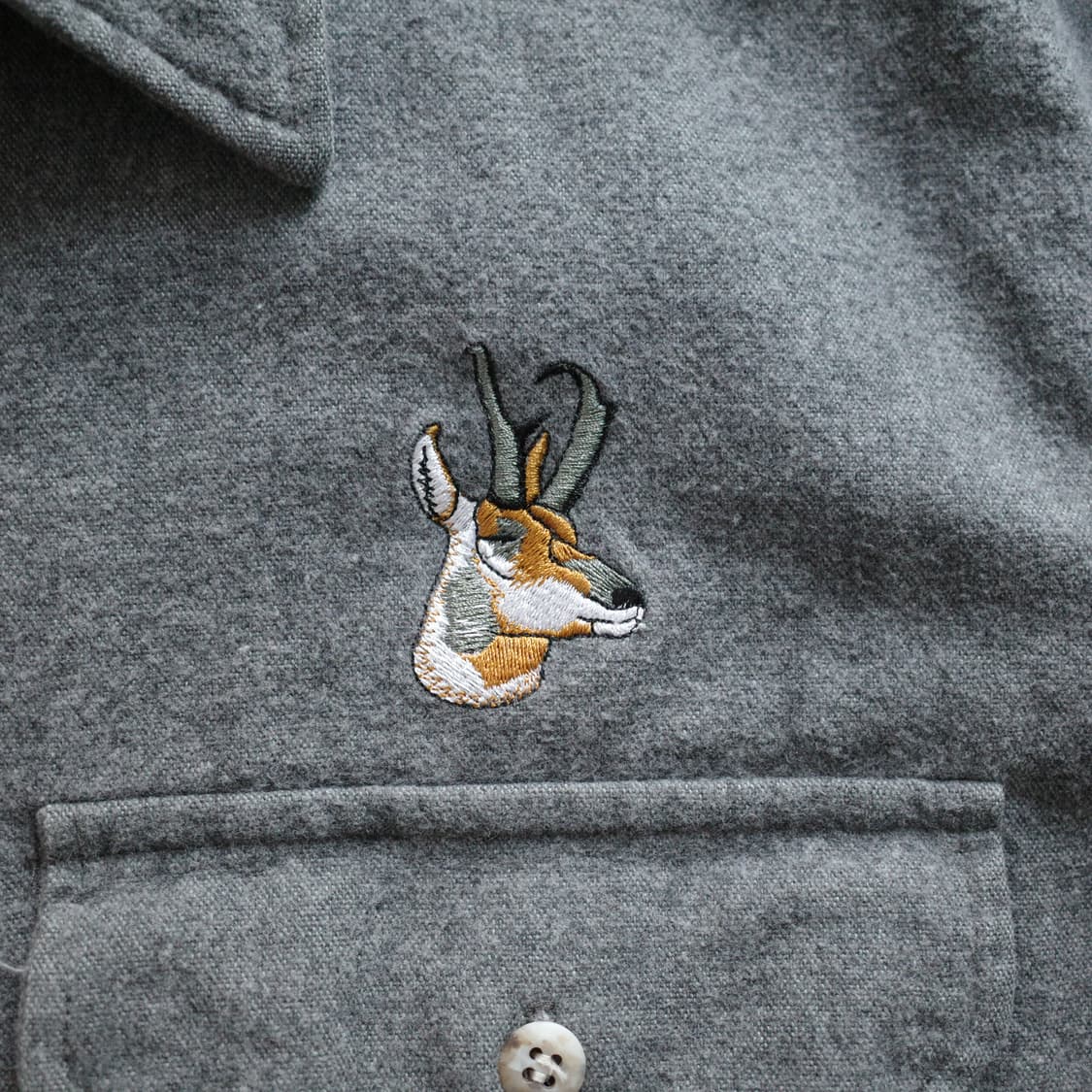 90s 카벨라스 Cabela's 사슴자수 해비 플라넬 셔츠 XL 미국생산 상품이미지6