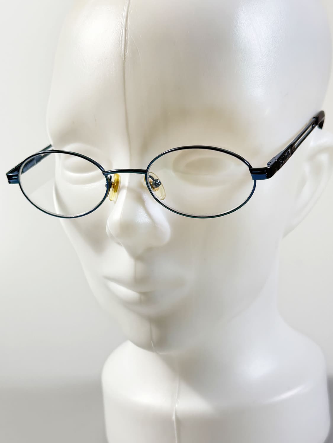 90s USA BUICK 블루메탈 슬림 오벌 프레임 빈티지 안경 상품이미지8