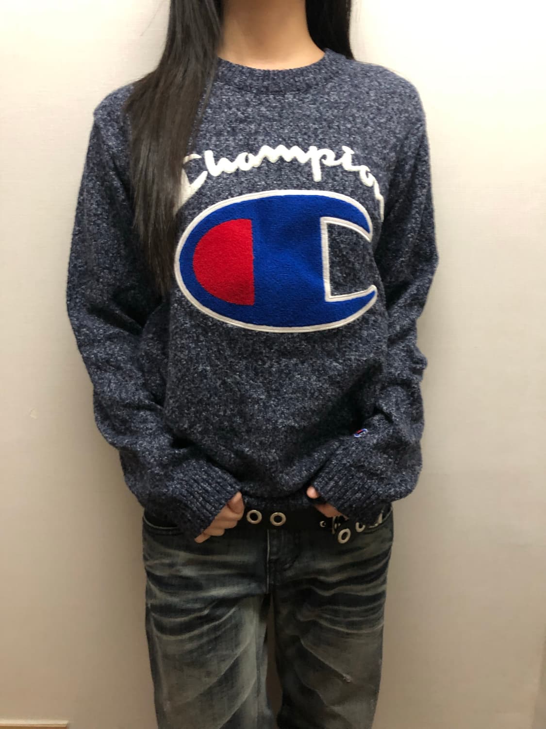 빈티지 챔피온 그레이 니트 상품이미지2