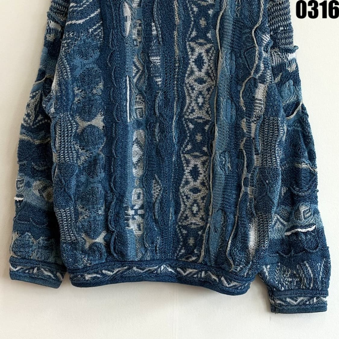 쿠지 케이블 니트 스웨터 L 0316 상품이미지9