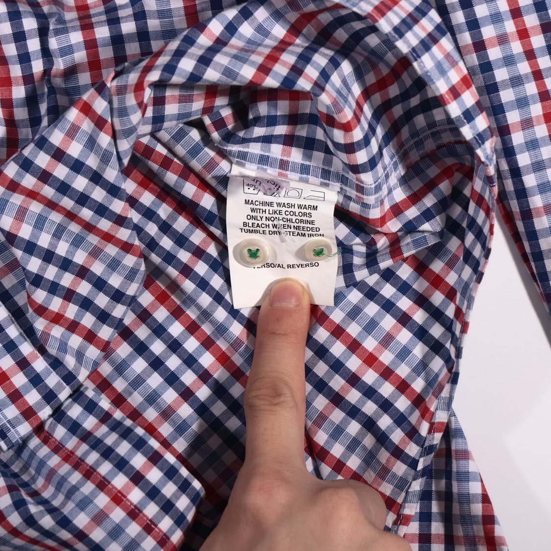 타미힐피거 깅엄체크 셔츠 B606 상품이미지3