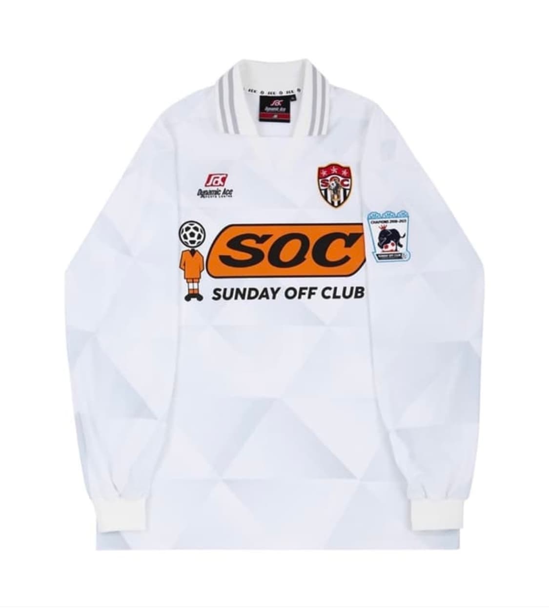 XL 선데이오프클럽 화이트 롱슬리브 축구 셔츠 져지 저지 상품이미지1