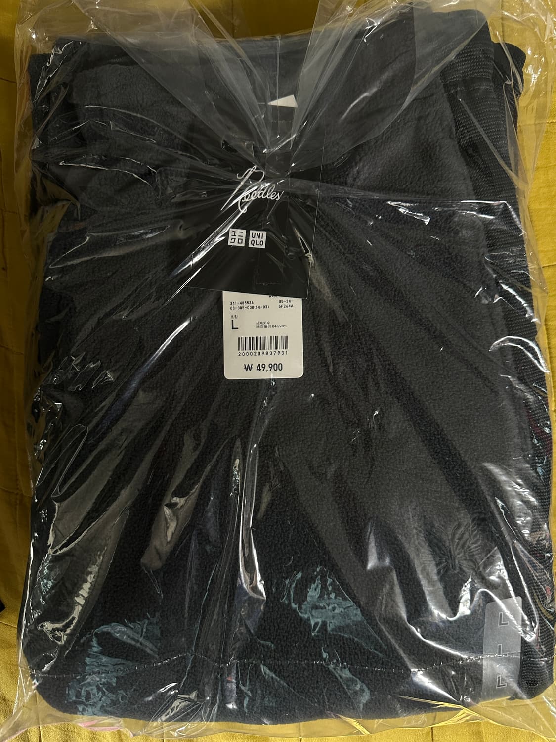 유니클로 x 니들스 플리스 와이드 팬츠 다크그레이 긴기장 M L XL 상품이미지2