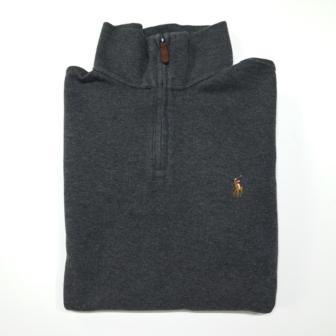 CL830 S 폴로 가죽풀러 그레이 하프집업 스웻셔츠 상품이미지8