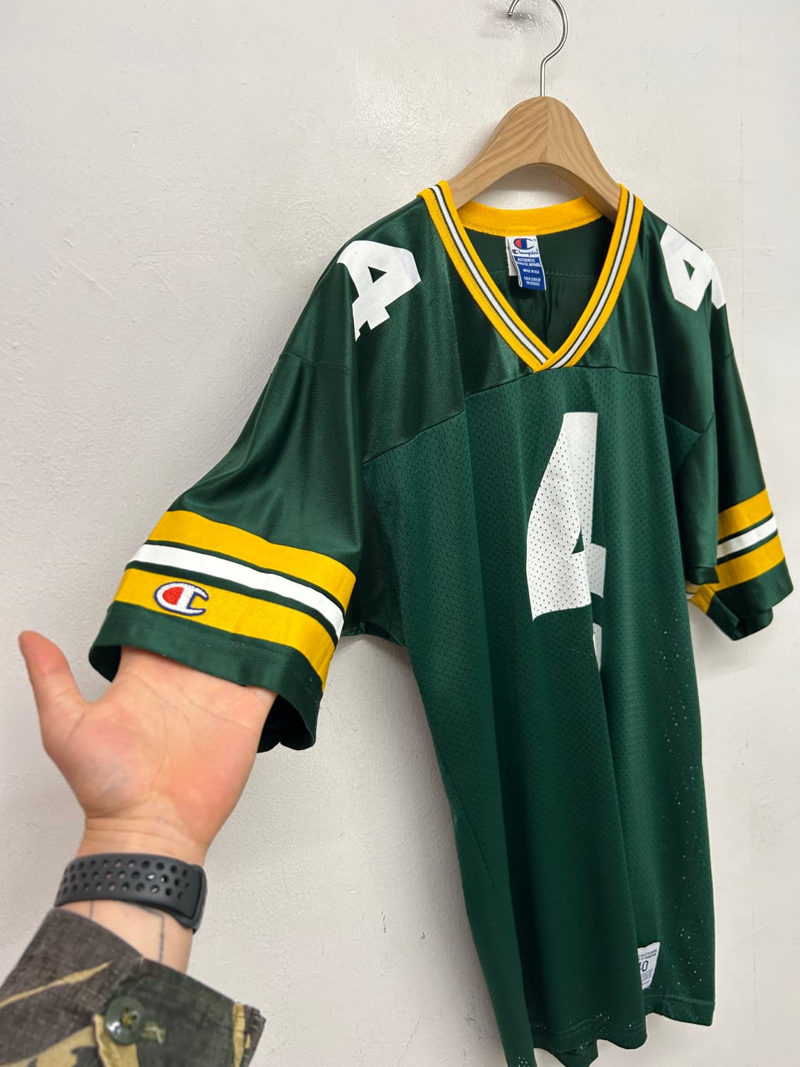 90s USA 챔피온 NFL 그린베이 패커스 브렛 파브 저지 상품이미지3