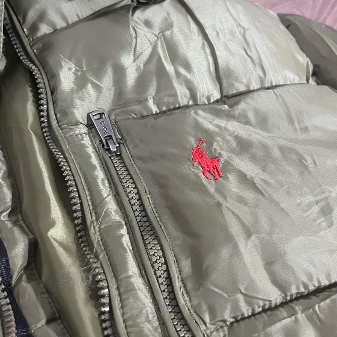 폴로 랄프 로렌 후드 패딩 자켓 그린 상품이미지3