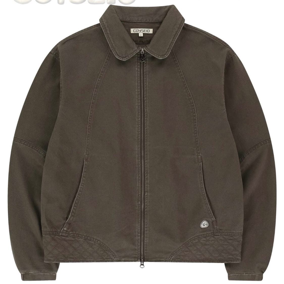 코이세이오 라운드 카라 스티치 자켓 코코아 브라운 2사이즈 상품이미지1