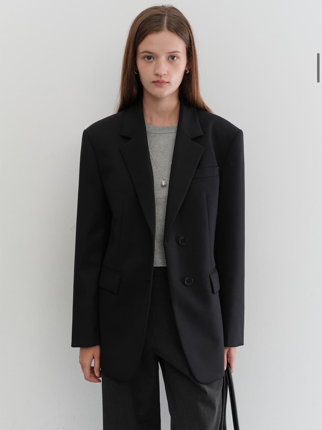 던스트 2버튼 울 블레이저 자켓 상품이미지1