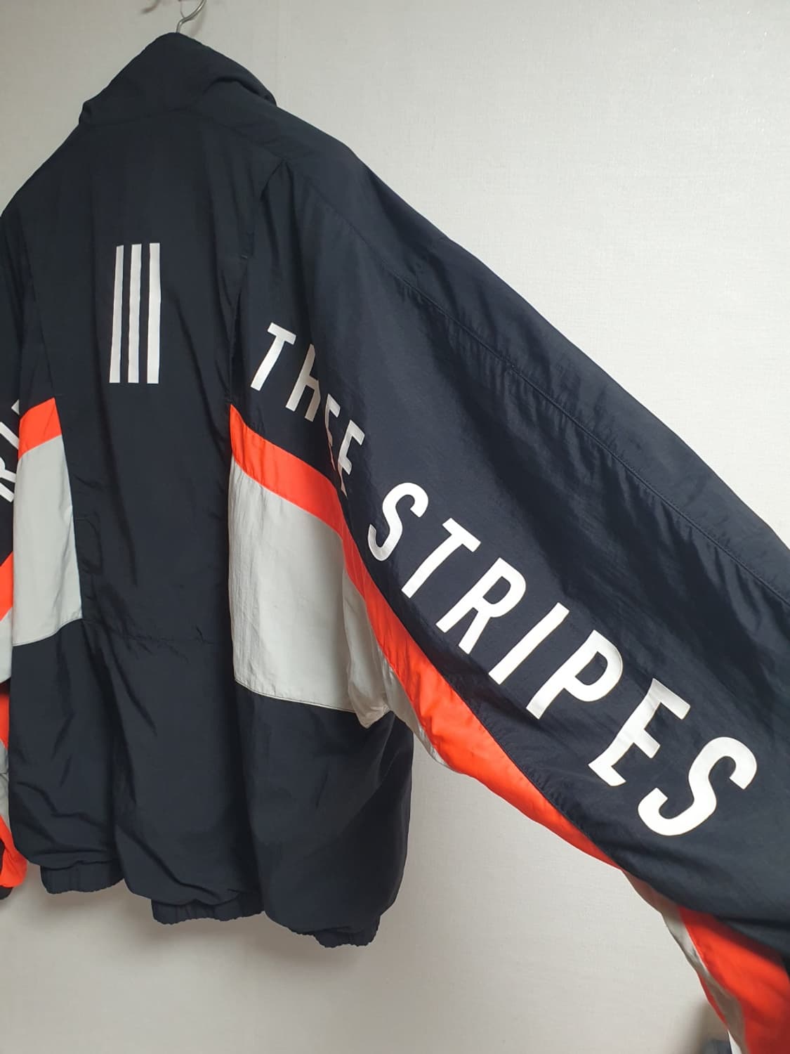 아디다스 바람막이 오버핏 컬러블록 윈드자켓 블랙 XL 상품이미지6