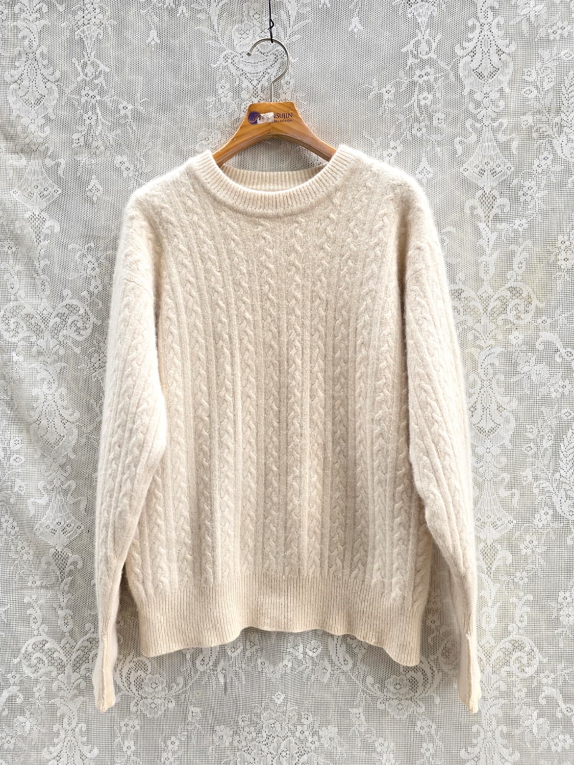 존 레인 캐시미어 100% 케이블 니트 (made in scotland) 상품이미지1