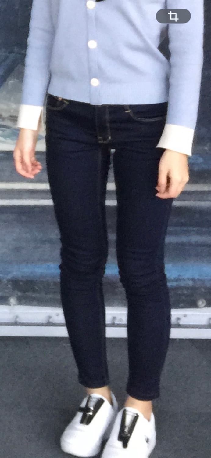 로우라이즈 진청데님팬츠 스키니진 블랙진 상품이미지5