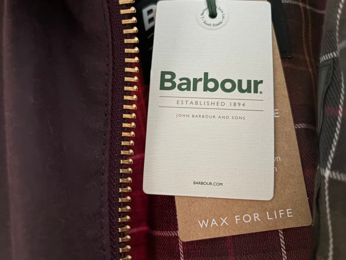 barbour spey bordeaux xs size 바버스페이 새상품 상품이미지8