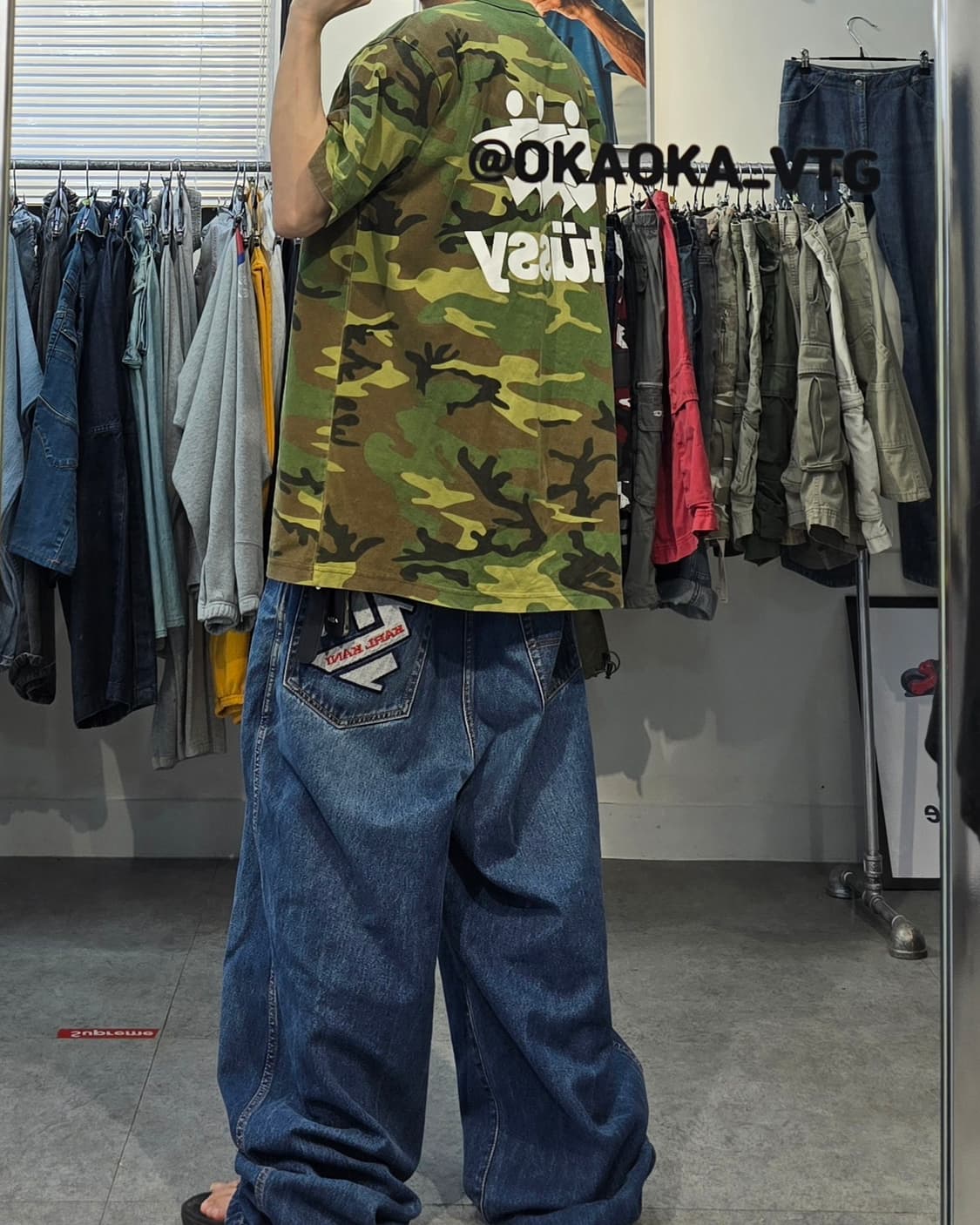 STUSSY 서프 워크 카모 반팔 상품이미지4