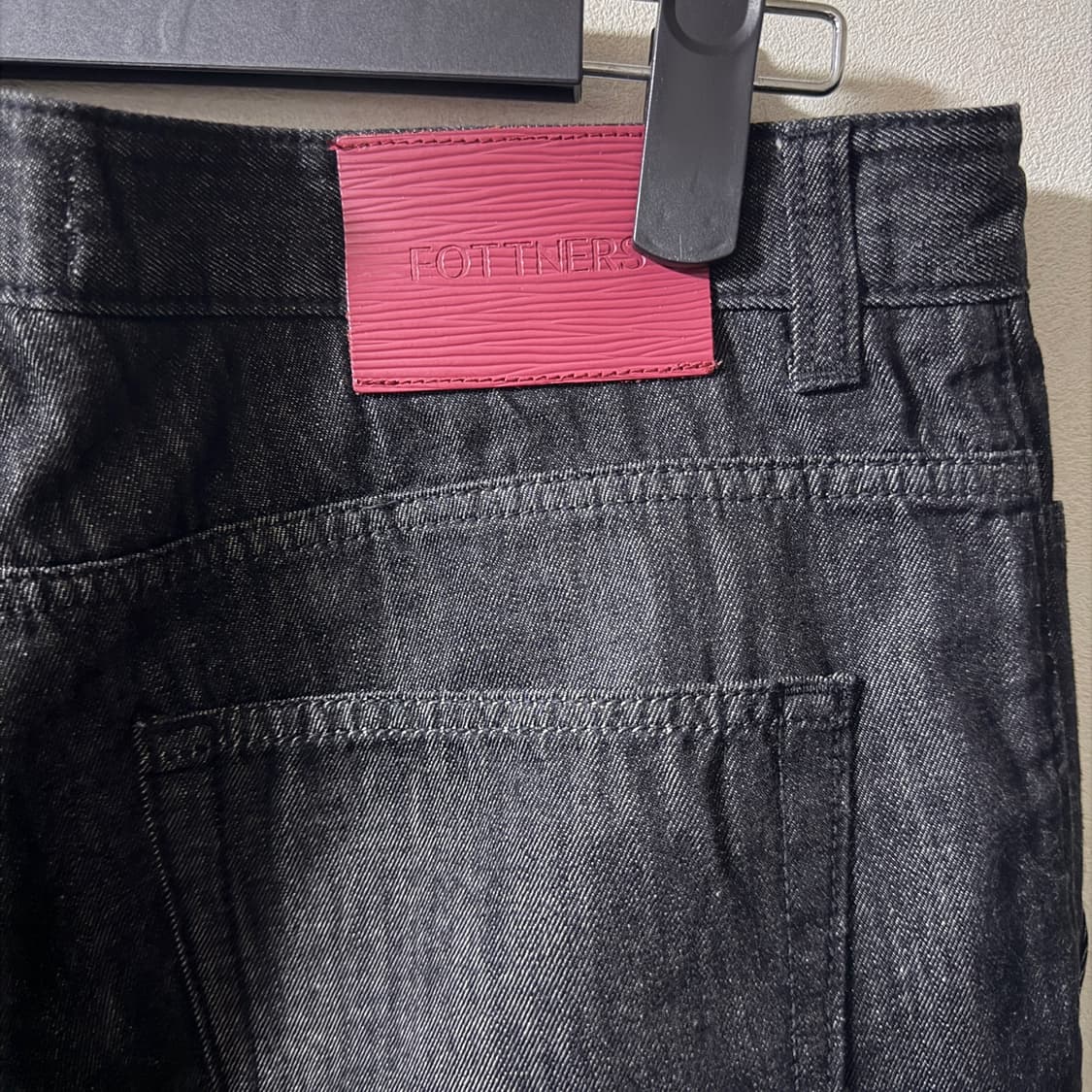 포트너스 블랙 와이드 데님 팬츠(L) 상품이미지1