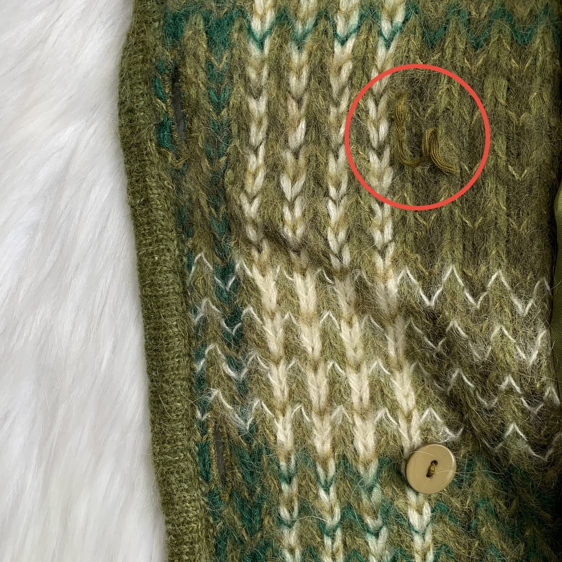 일본 빈티지 Raccommoder 보카시 니트 자켓 1765 상품이미지5