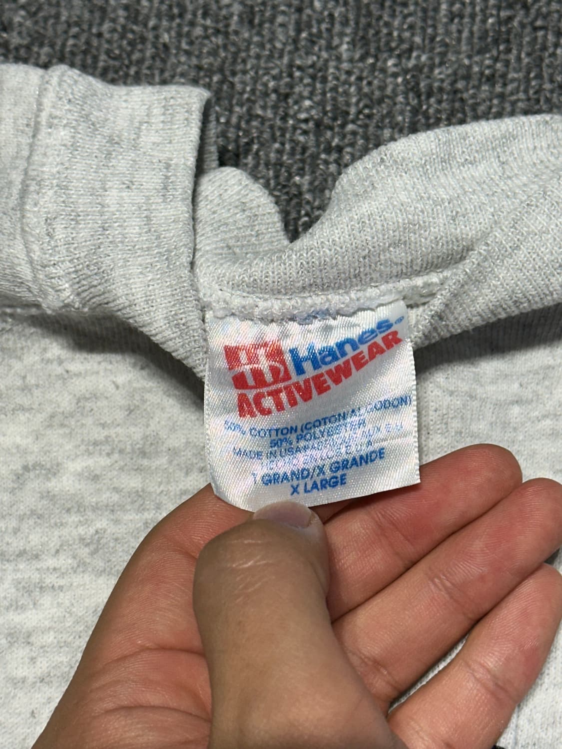 90s Hanes made in U.S.A 빈티지 스웻셔츠 XL 상품이미지6