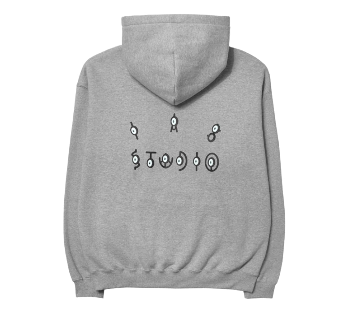 아이앱 스튜디오 x 포켓몬 안농 후드 그레이 L 상품이미지1