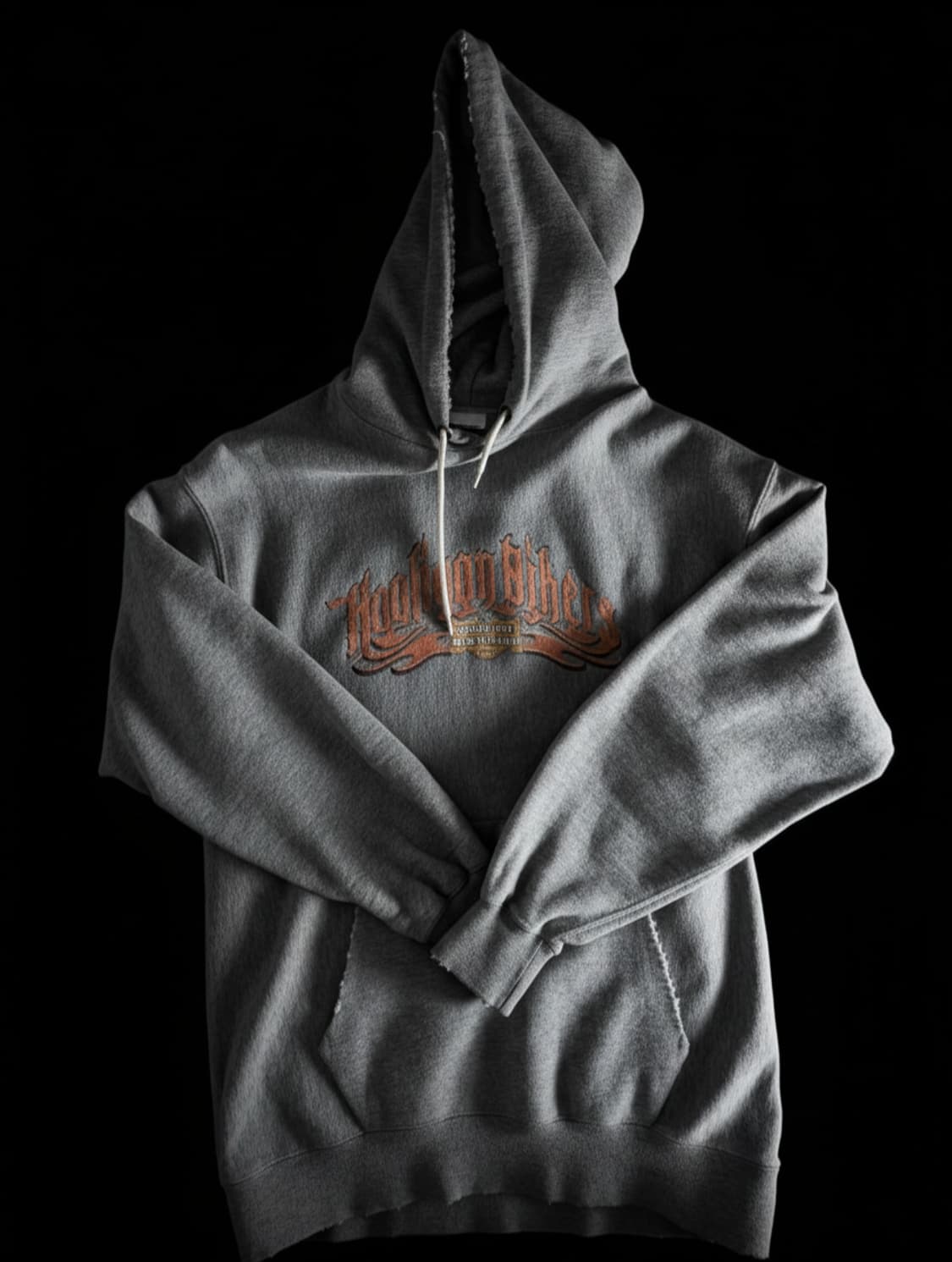 아웃스탠딩 회색 빈티지 후드티 상품이미지1