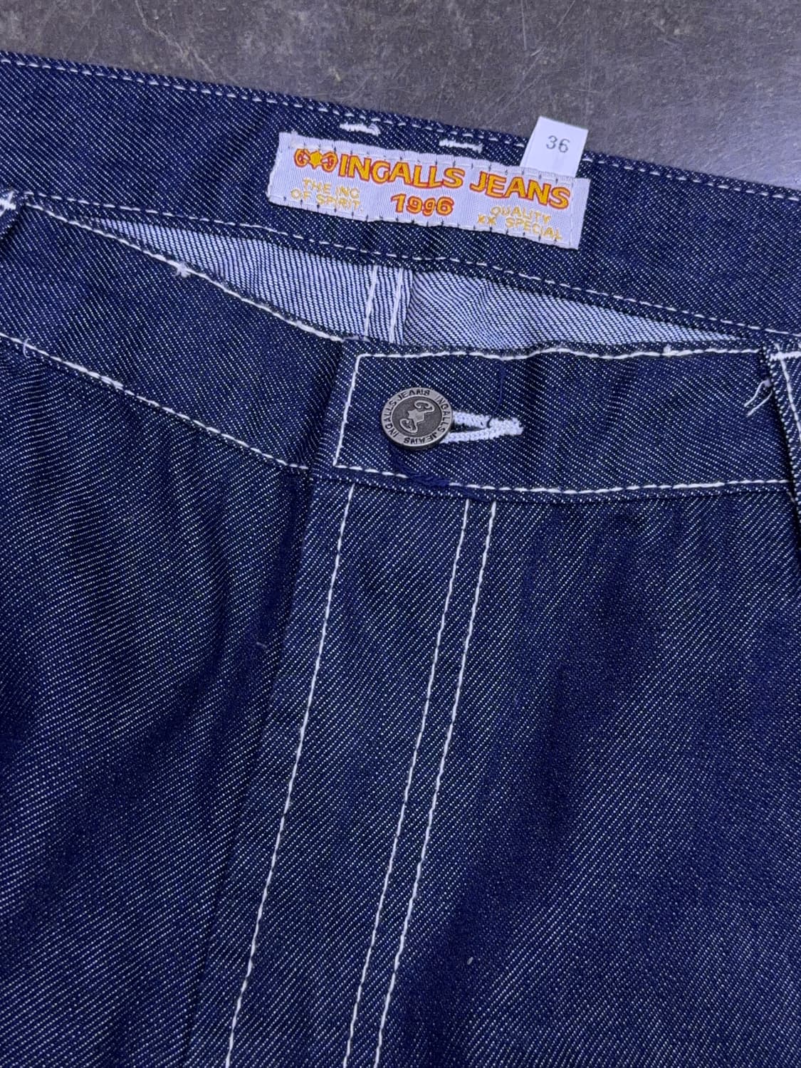 잉갈스 진스 와이드핏 딥인디고 데님팬츠 36 상품이미지5