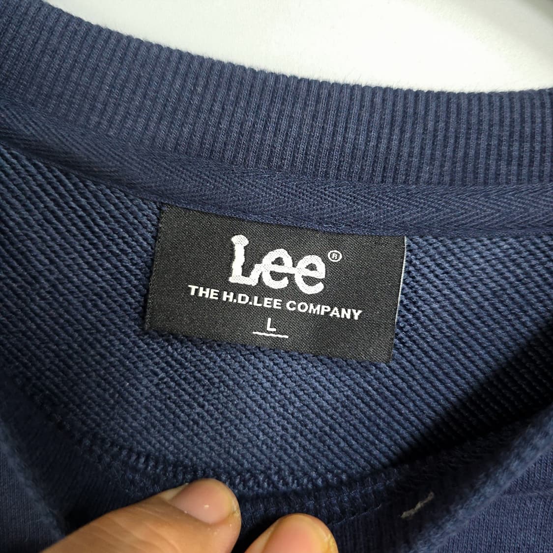 리 Lee 로고 맨투맨 네이비 L 상품이미지5