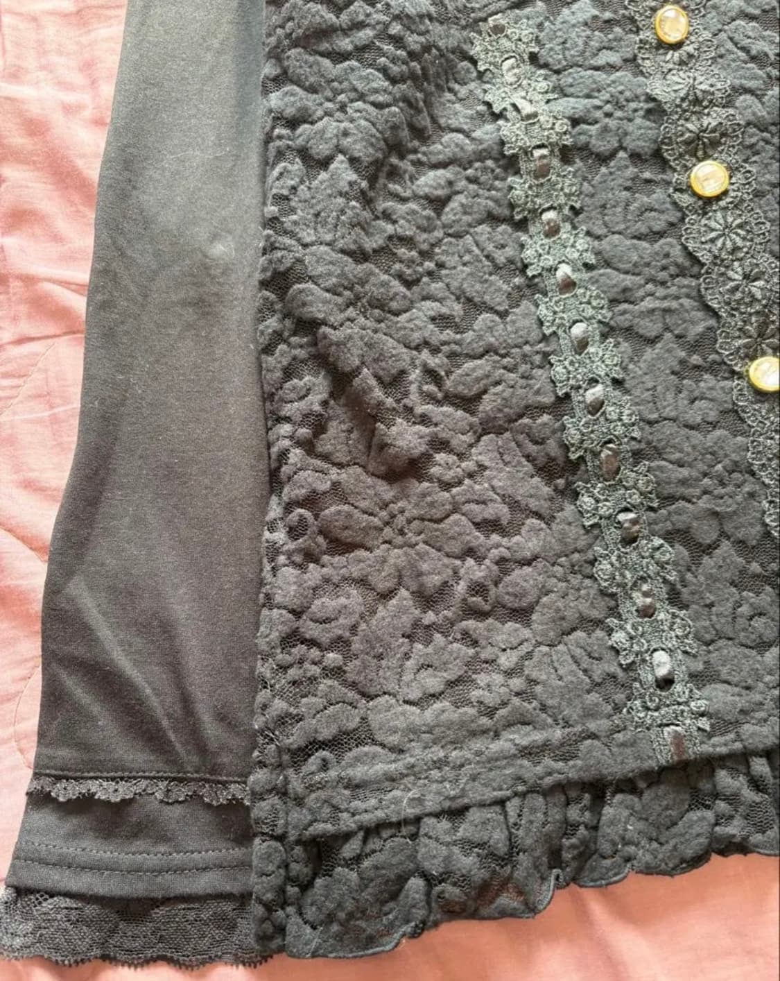 엑시즈팜 고딕 레이스 블랙 블라우스 오네갸루 로리타 상품이미지3