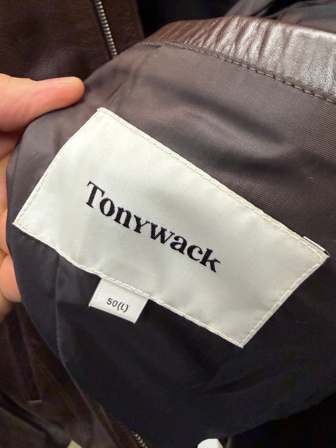 Tonywack 브라운 레더 자켓 L 상품이미지3